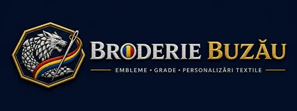 Broderie Buzău - Embleme, grade și personalizări textile