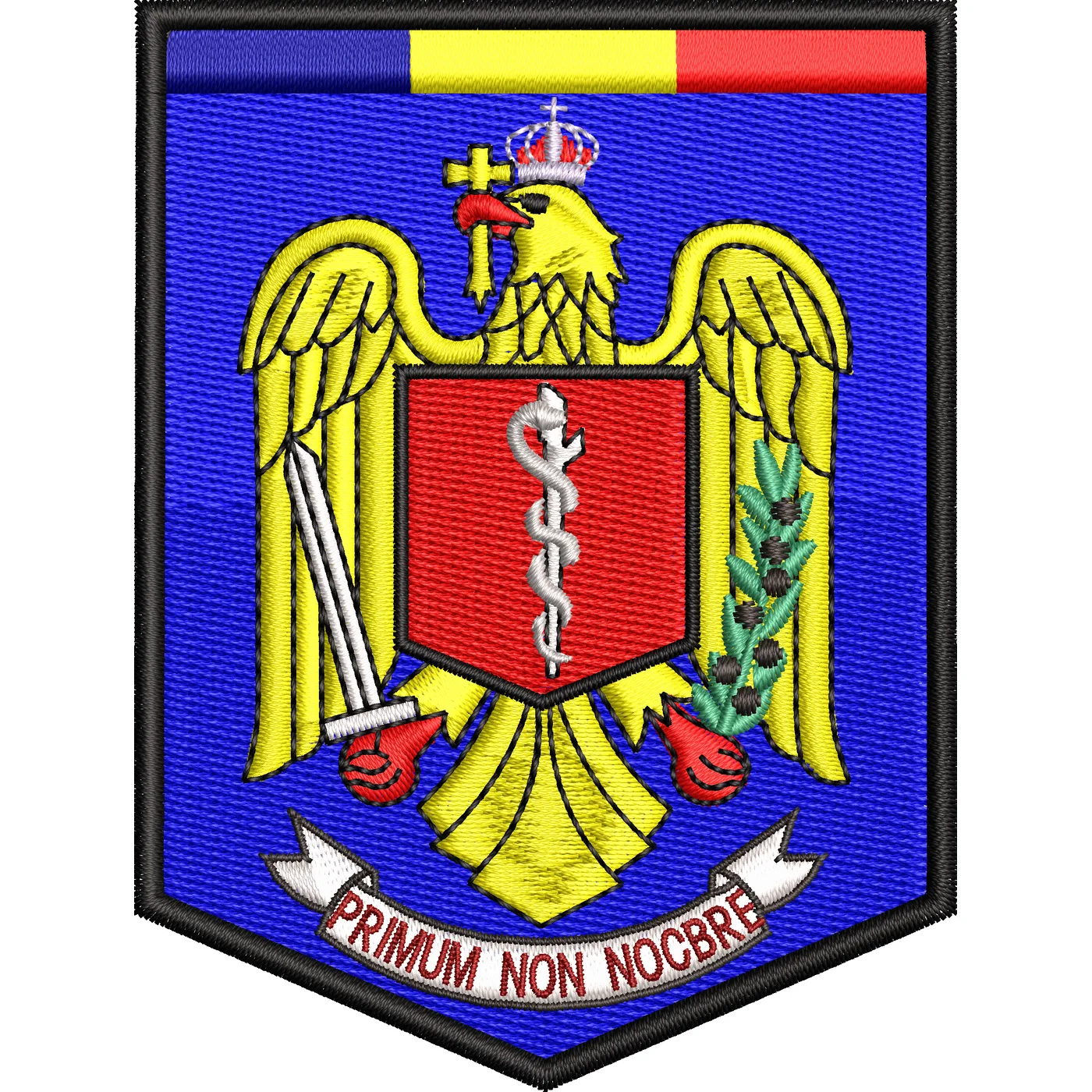 EMBLEMA DIRECTIA MEDICALA MAI CU TRICOLOR