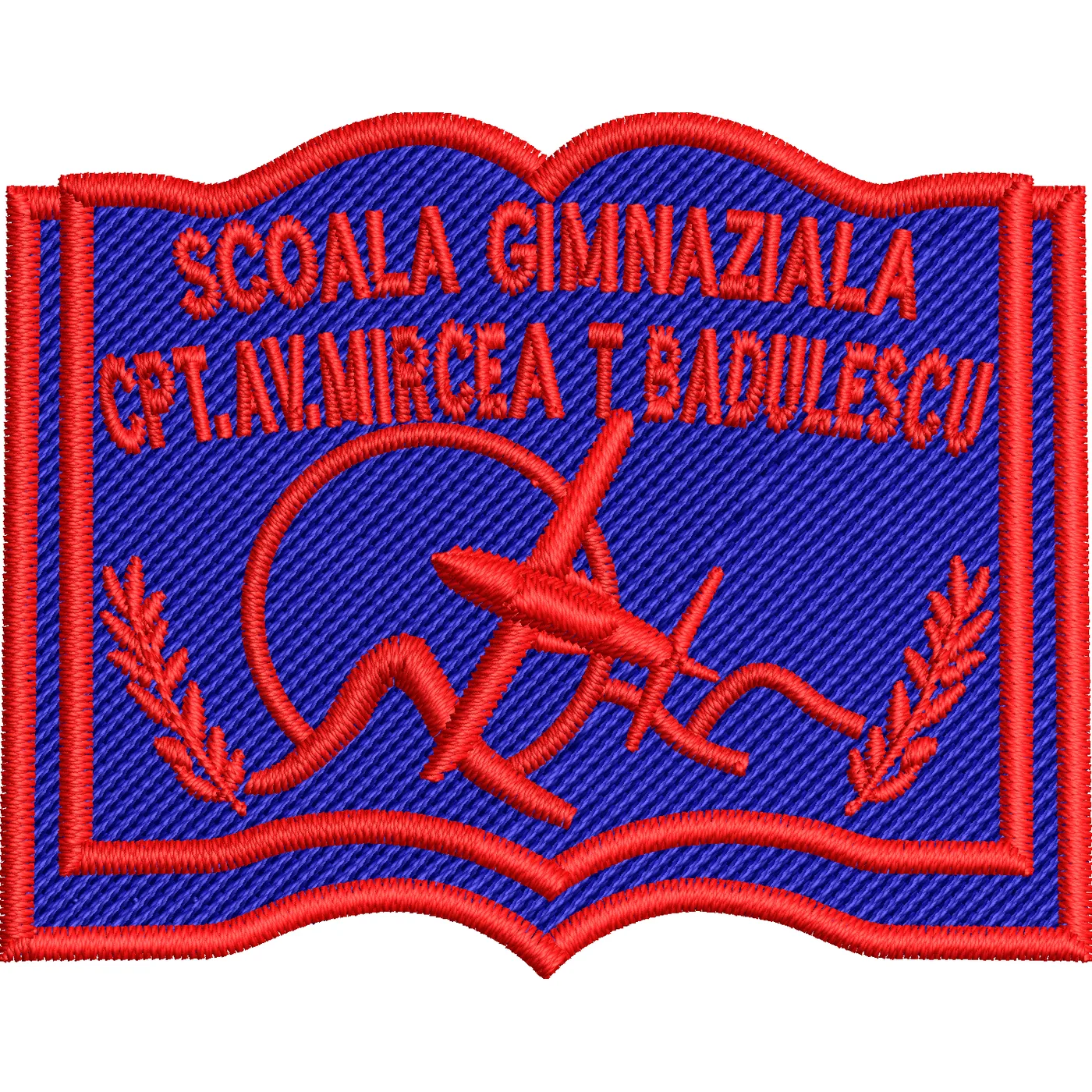 EMBLEMA SCOLARA SCOALA GIMNAZIALA CPT.AV.MIRCEA T BADULESCU